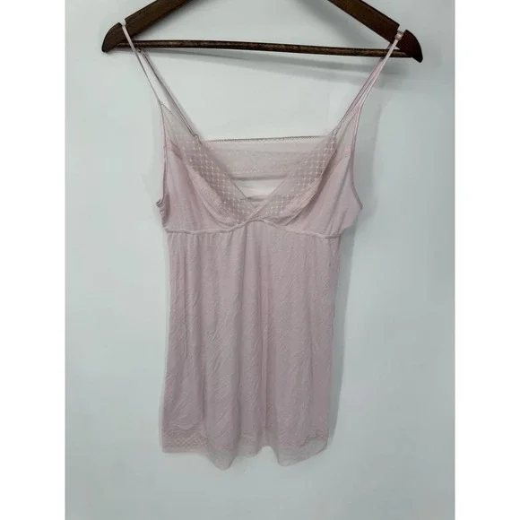 Y2K Victoria's Secret Pink Negligee Lingerie Mini Slip Dress Lace Coquette L‎ - Picture 5 of 11